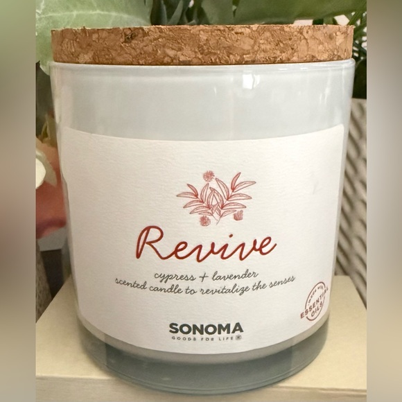 Sonoma Goods For Life Other - 🆕🪻 SONOMA “REVIVE” CYPRESS & LAVENDER 3-WICK SCENTED CANDLE. 13 oz. BRAND NEW.